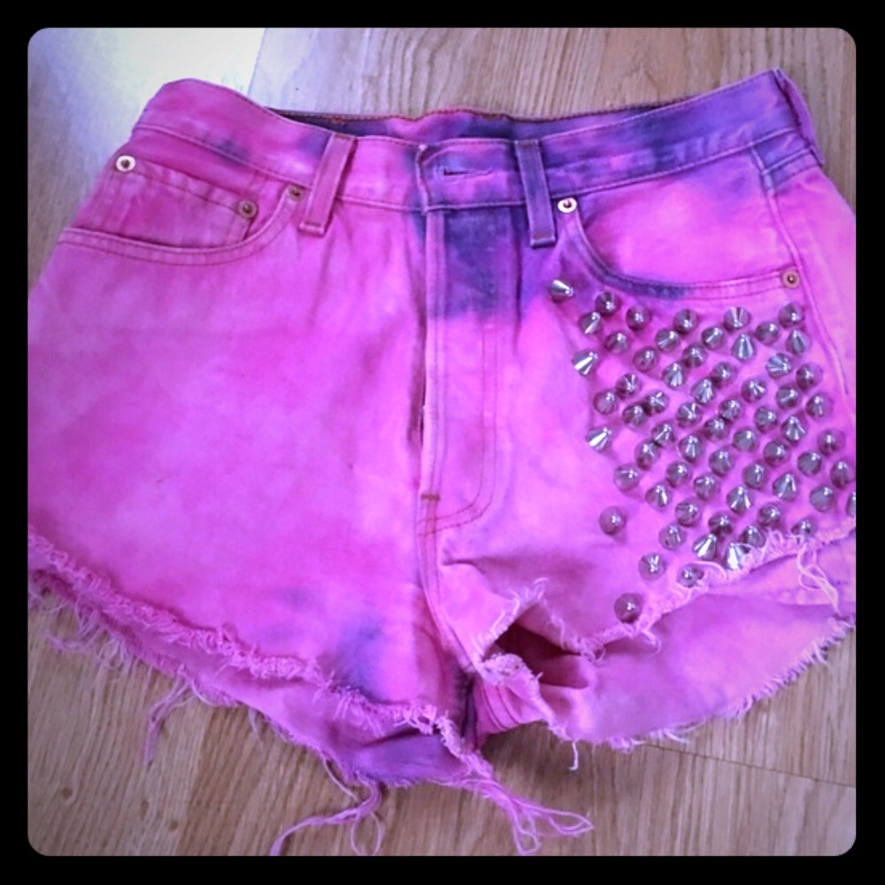 Levi’s High Waisted Studded Shorts